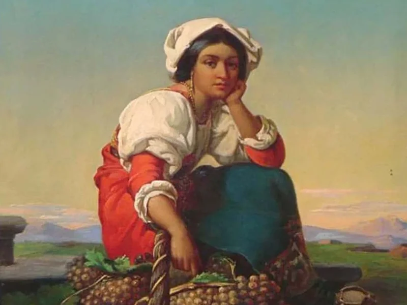 1819-Wilhelm August Rudolf Lehmann - Venditrtice di uva